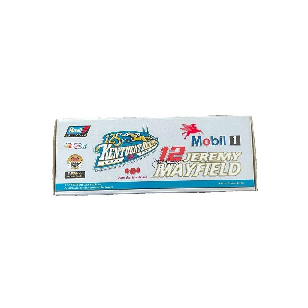 Jeremy Mayfield 1999 #12 Mobil 1 Kentucky Derby Ford 1/18 Nascar Diecast w/COA